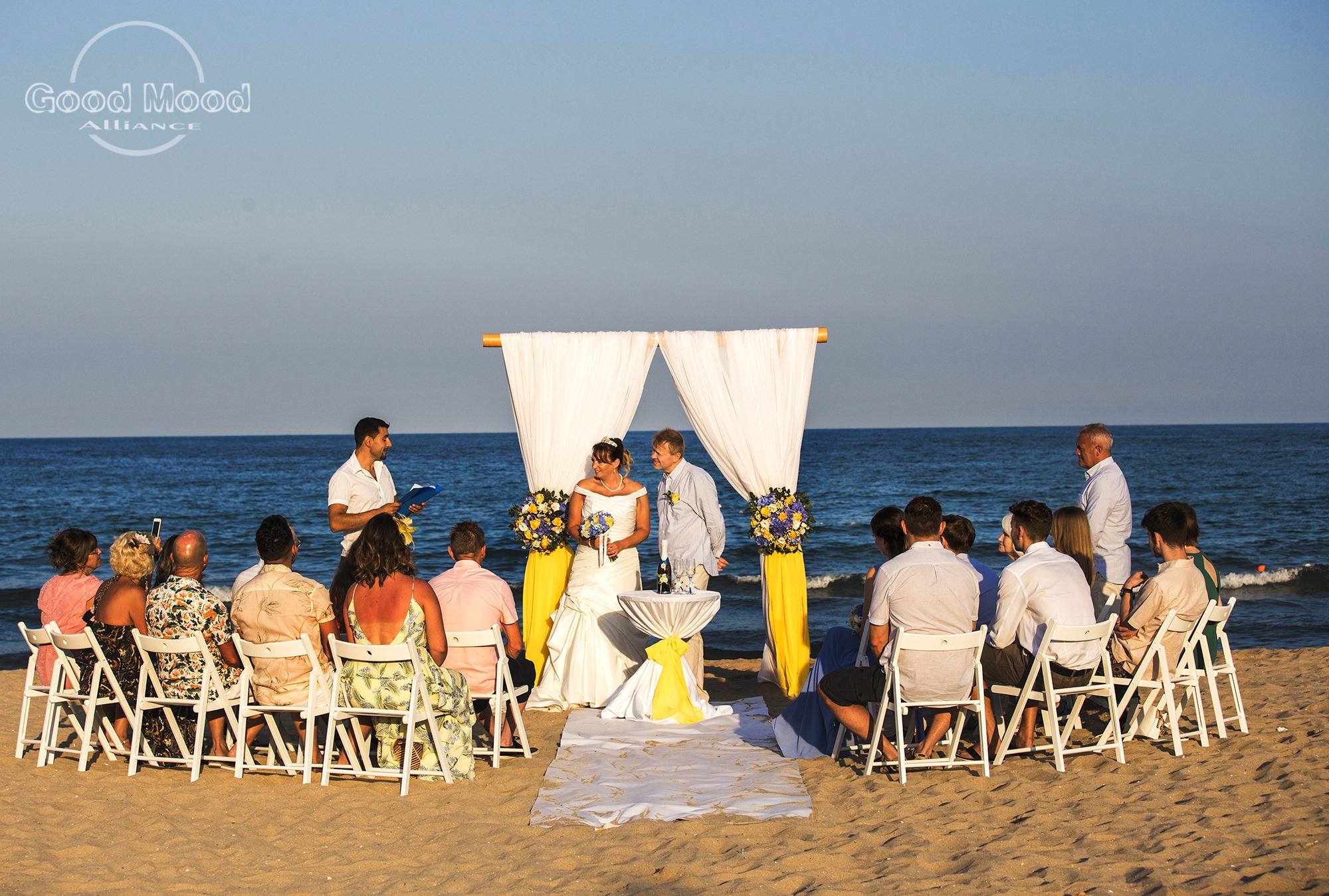 wedding in sunny beach